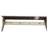 American Country Wooden Shelf Coat Rack