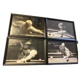 Collection of Four Signed Professional Pool Photos