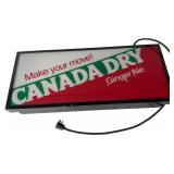 Vintage Canada Dry Ginger Ale Light Box Sign