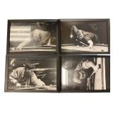 Collection of Framed Signed Billiards Professional
