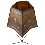 Vintage Folk Art Star Lamp Shade