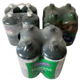 A Collection of Worthington Propane Fuel Cylinders