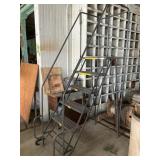 Mobile Steel Warehouse Rolling Ladder
