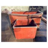 Two Red Industrial Reinforced Vulcanized Fiber Sto