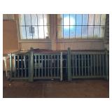 Pair of Painted Wood Industrial Fence Sections