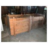 20th Century Industrial Wooden Storage Bins