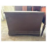 Large Wooden Blanket Chest with Molded Base