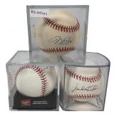 Trio of Autographed Official MLB Baseballs