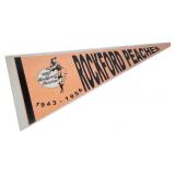 1943-1954 AAGPBL Rockford Peaches Signed Pennant