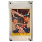 1958 Topps Baseball Mickey Mantle and Hank Aaron #