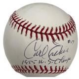 Carl Erskine Signed Baseball Brooklyn Dodgers