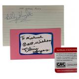 2 Signed Index Cards Elvin Hayes & Billy Knight