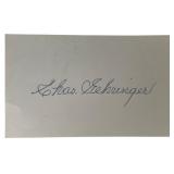 Charlie Gehringer Signed Baseball Index Card