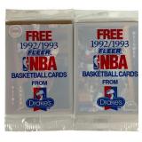 Two 1992-1993 Fleer NBA Sealed Drake