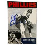 Signed Curt Simmons Philadelphia Phillies Photogra