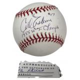 Carl Erskine Autographed Baseball