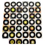 Collection of 42 Vintage 45 RPM Promo Singles