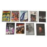 Assortment of Nine Rock and Pop Music DVDs