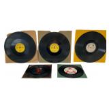 A Collection of Six Vintage 78 and 45 RPM Records