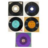 Collection of Five Vintage 7-inch Vinyl Records