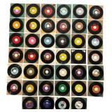 A Collection of 40 Vintage 45 RPM Vinyl Singles