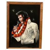 Framed Elvis Presley Velvet Painting
