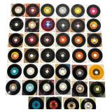 Assortment of Vintage 45 RPM Vinyl Records