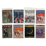 Eight Prohibition Era Vintage Sheet Music Sheets