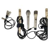 Collection of Vintage Microphones and Hosa Cables
