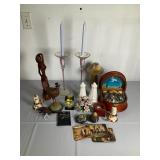 Assortment of Holiday Decor and Collectibles