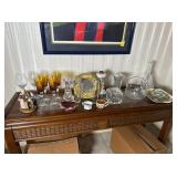 Assorted Glassware and Porcelain Decorative Arts