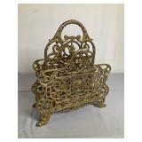 Ornate Brass Three Section Letter Holder