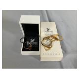 Swarovski Crystal Ring and Heart Keychain Set