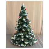 Vintage Ceramic Christmas Tree with Snow