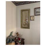 A Grouping of Three Framed Prints and Decorative S