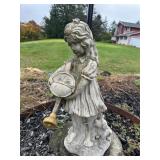 Cast Stone Garden Statue and Classical Urn