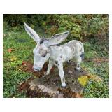 Vintage Cast Stone Donkey Garden Statuary