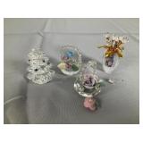 Four Crystal Caravan and Swarovski Figurines