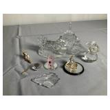 Shannon Crystal Carriage and Glass Figurines