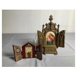 Two Devotional Mother and Child Triptychs