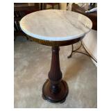 Victorian Style Marble Top Pedestal Stand