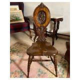 Victorian Quarter-Sawn Oak Hall Chair