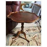 Chippendale Style Mahogany Piecrust Side Table