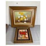 Robert Cox and Blaylock Floral Oil Paintings