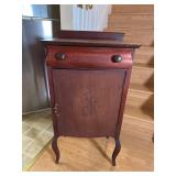 Mahogany Record or Sheet Music Cabinet with Drawer