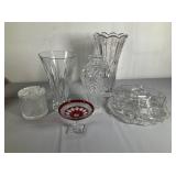 Group of Assorted Cut Crystal and Glassware