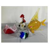 Group of Hand Blown Murano Style Art Glass
