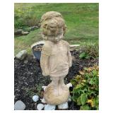 32-Inch Concrete Figure of a Young Girl