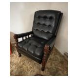 Vintage Early American Revival Reclining Armchair