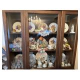 Assorted Glassware, Porcelain Figurines and Plates